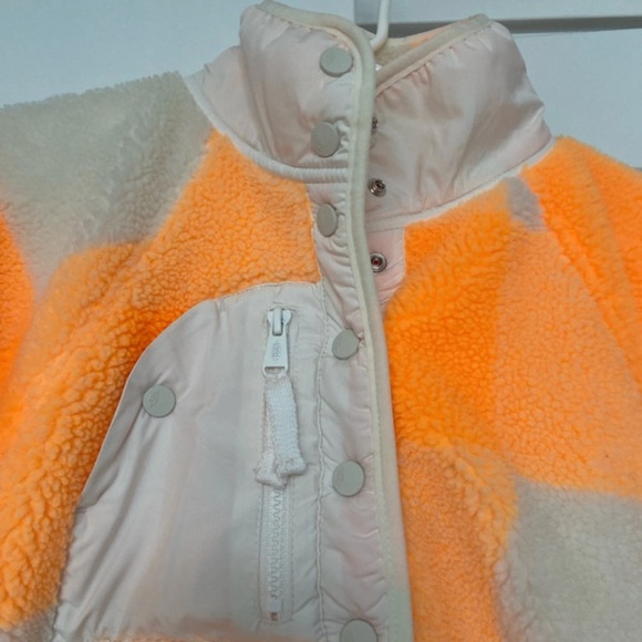 Free People Movement Hit the Slopes Printed Pullover; Orange and White Combo; XS - Picture 5 of 11